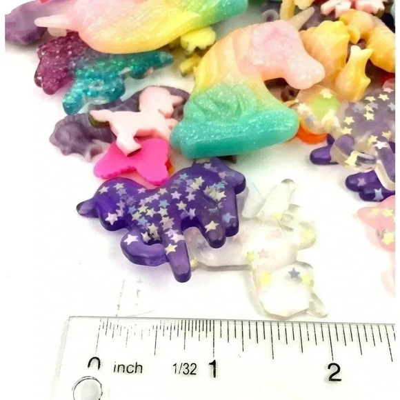 115 Pc Seahorse Unicorn Craft Mixed Lot Resin Flatbacks Wholesale Kawaii USJ21 - Picture 3 of 8